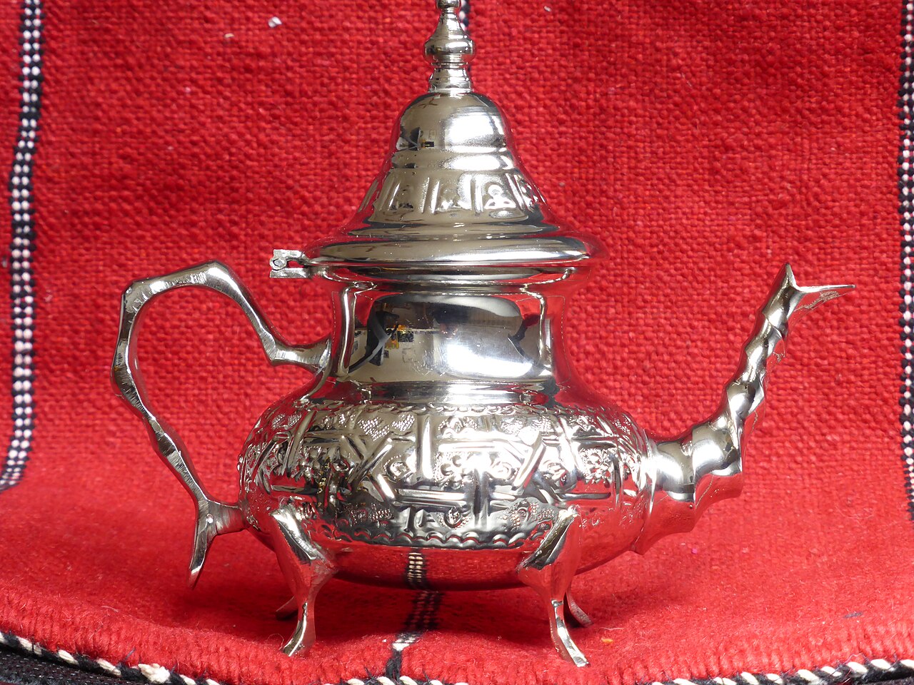 A traditional moroccan teapot